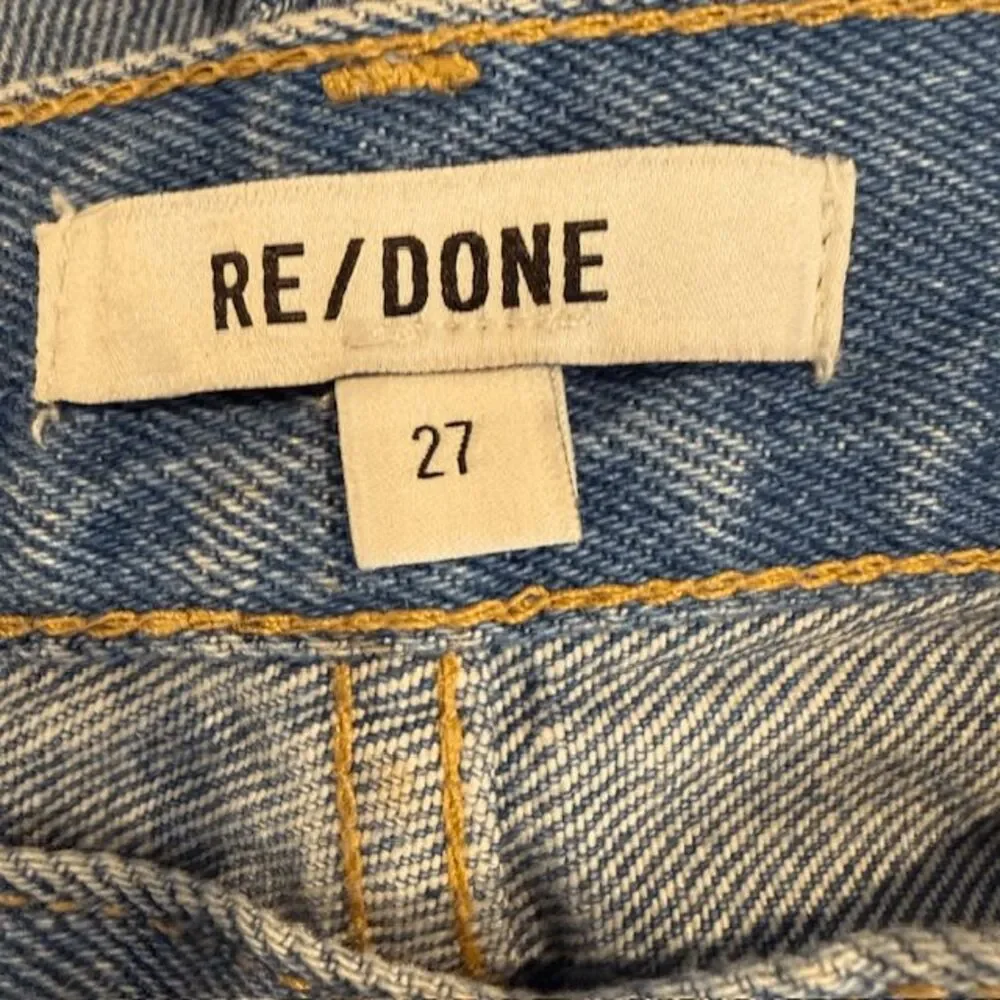 RE/DONE 90s High Rise Loose Fit‎ Jeans Iconic Button Fly High Straight Size 27